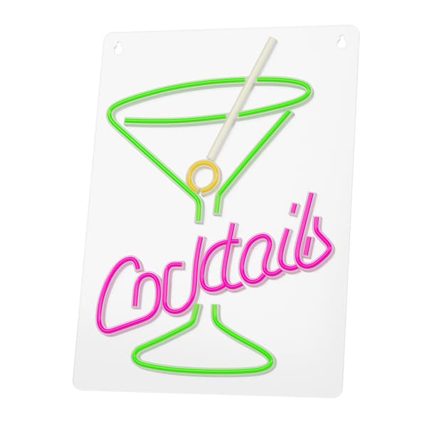 Neon PLEXI LED COCKTAILS rosa grön FPNE02X Forever Light