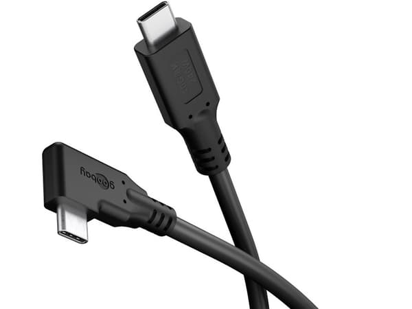 Goobay USB-C Vinklet Kabel 90° USB4 100W 2m