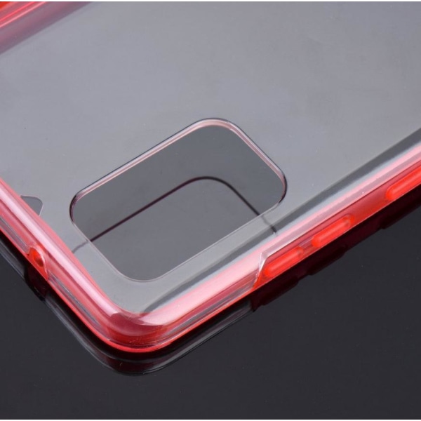 front och back silikon fodral för Samsung S20 röd Red