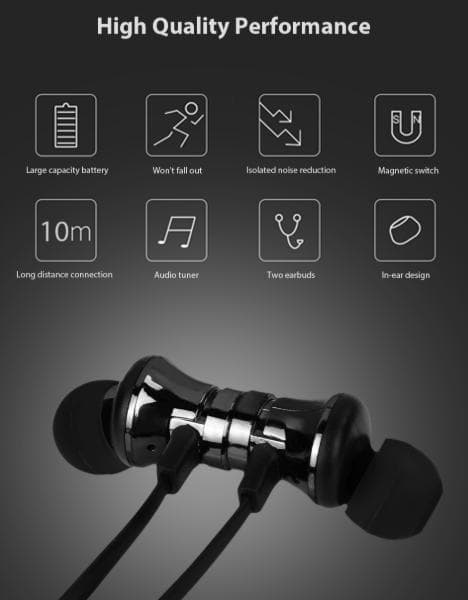 Magnetisk bluetooth hörlurar|guld