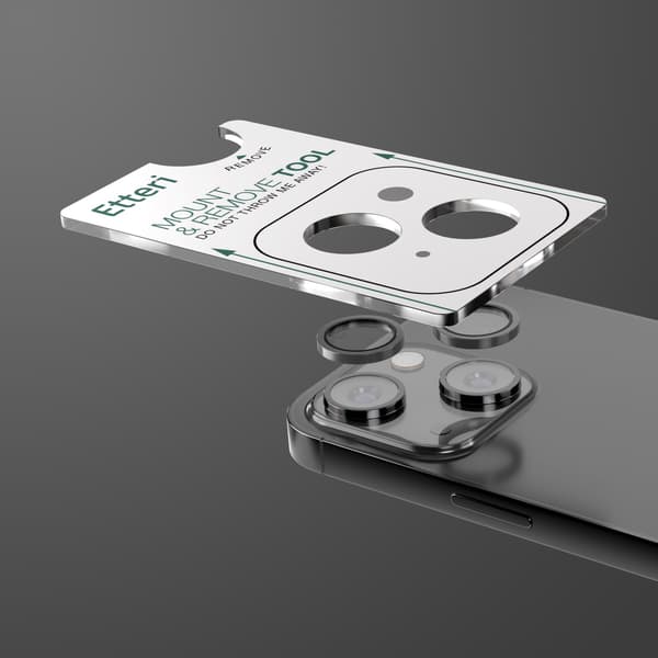 Etteri Camera Lens Protector for iPhone 13 / 13 Mini Black