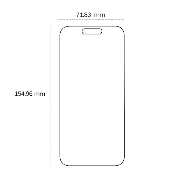 Härdat glas 2,5D för iPhone 16 Plus 6,7\"
