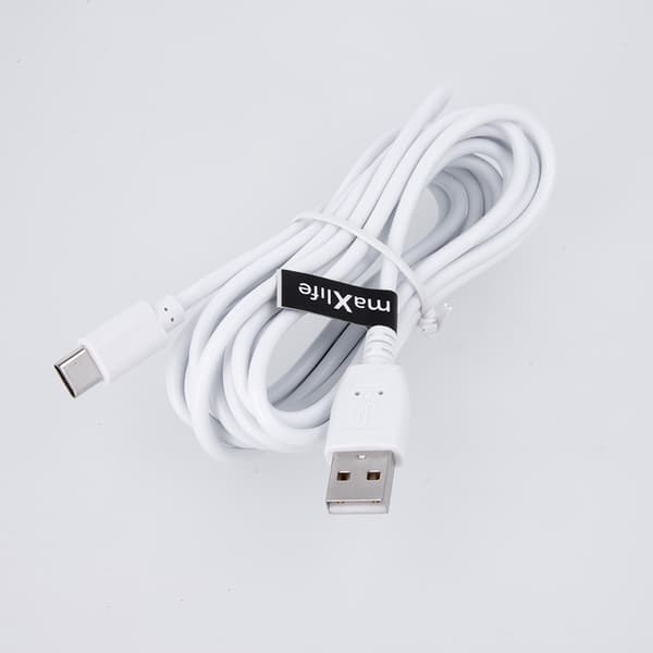 Maxlife-kabel USB - USB-C 3,0 m 2A vit