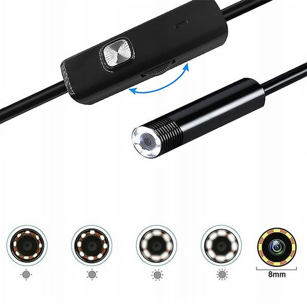 Endoskopkamera 2m lins 8/7/5.5mm USB-C/Micro-USB LTC