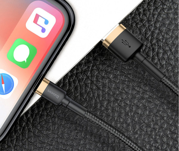 2st 2 m Baseus cabel iphone svart