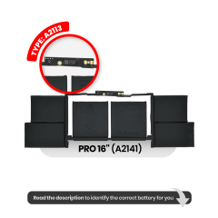Batteri (A2113) för MacBook Pro 16" (A2141 / 2019)