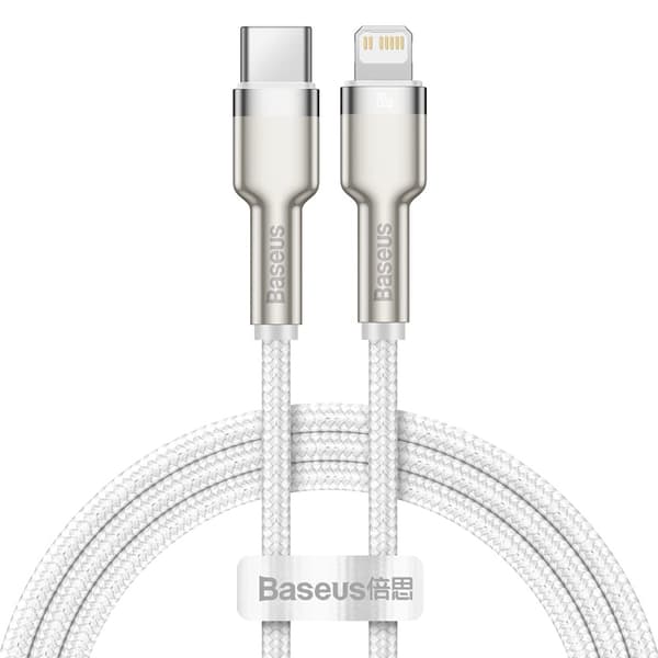 Baseus Cafule Series USB-C till Lightning kabel 20W 1m vit vit
