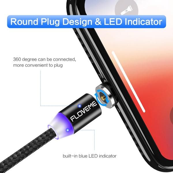 1m FLOVEME magnet för iphone guld Silver