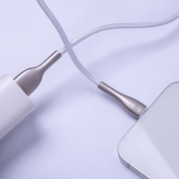 Forever Sleek kabel USB - Lightning 1,0 m 2 4A vit vit