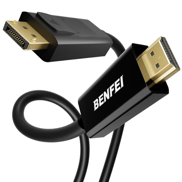 BENFEI Cable 4K DisplayPort to HDMI Unidirectional 1.8m Black
