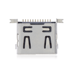 Laddport lödning krävs - 12 stift - Micro B - 4 fästpunkter (C229)