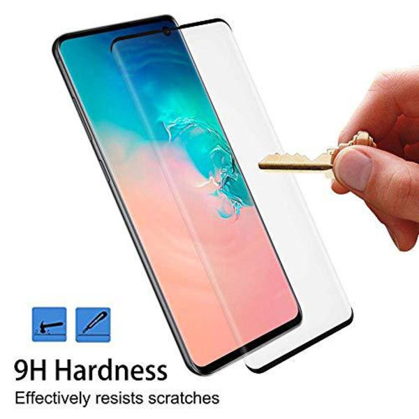 2 st heltäckande  härdat glas för Samsung s10 plus Transparent