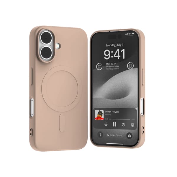 Mercury Semi-Silicone MagSafe för iPhone 16 (6 1) sand rosa rosa