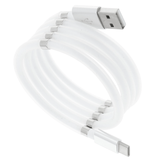 Kabeltyp TypC- C magnetisk kraftleverans vit