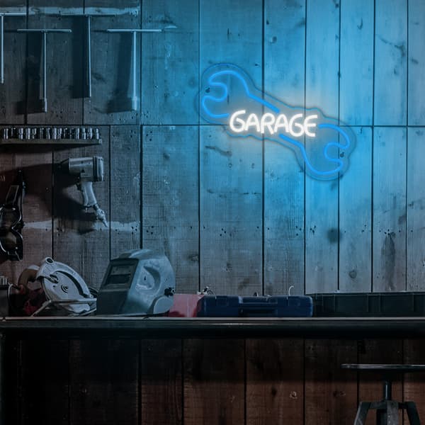 Neolia PLEXI LED Neo-Neonljus - Blå/Vit, Garage