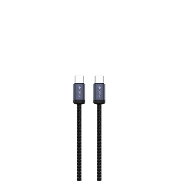 Devia-kabel Gracious EC646 PD USB-C - USB-C 1,0 m 60W 3A svart