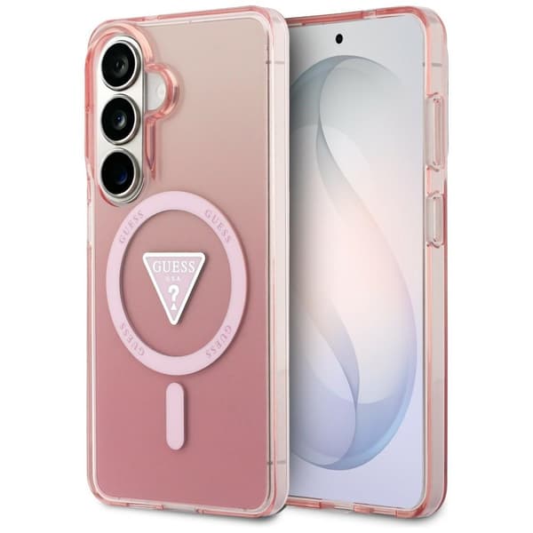Guess fodral IML Gradient Triangle MagSafe för Samsung Galaxy S26 rosa rosa