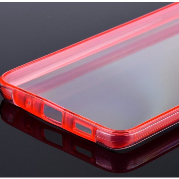 front och back silikon fodral för Samsung S20 röd Red