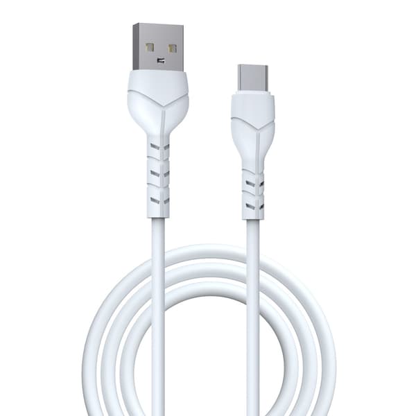 Devia kabel Kintone EC145 USB - USB-C 1,0 m 2,1A vit vit
