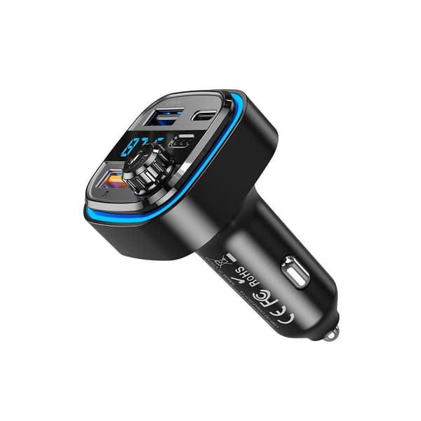 FM-sändare BCC08 Bluetooth MP3 billaddare 3,1A svart