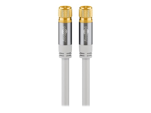 goobay Antennekabel Firelagsskjold 3m vit vit
