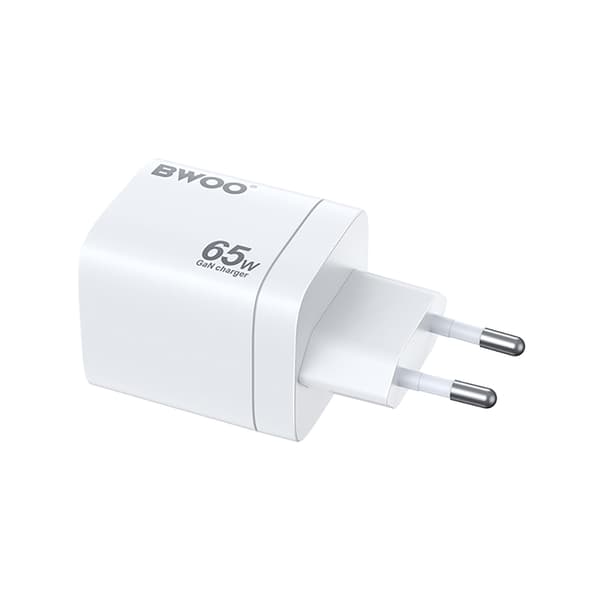 BWOO CDA147PD väggladdare 65W 2x USB-C port + USB-A vit vit