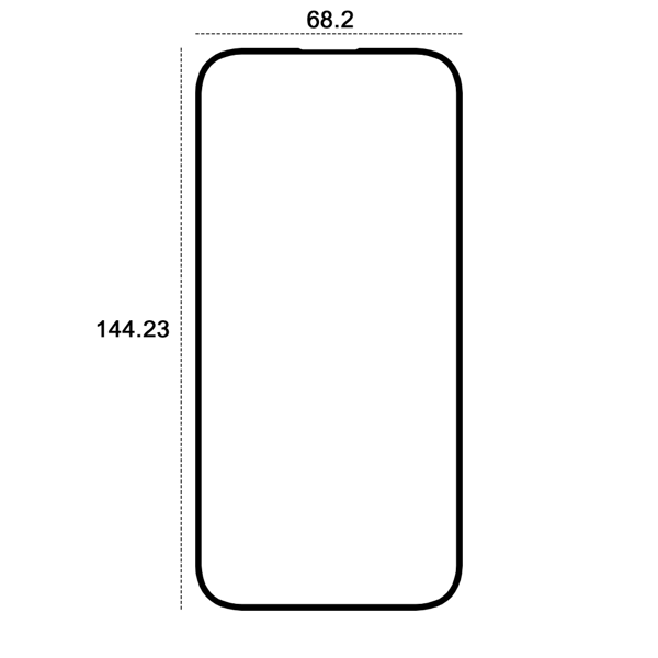 Etteri härdat glas 9D för iPhone 15 6,1\"