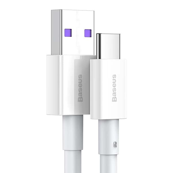 Baseus kabel Superior USB - USB-C 2,0 m vit 66W vit