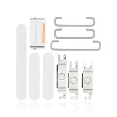 Hårda knappar (ström / volym / omkopplare) för iPhone 12 Mini (vit) vit