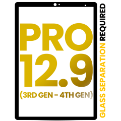 Frontglas för iPad Pro 12.9\" 3:e generationen (2018) / 4:e generationen (2020) (Alla färger) (Glasseparation krävs) röd