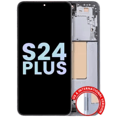 OLED-enhet med ram för Samsung Galaxy S24 Plus 5G (USA & internationell version) (Service Pack) (Safirblå) blå