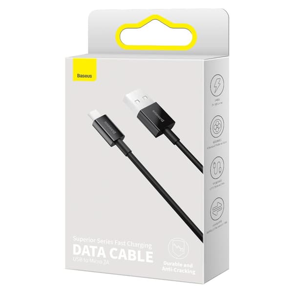 Baseus kabel Superior USB - microUSB 2,0 m 2,0A svart