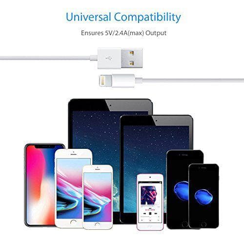 3 st 1 m hög kvalitet  iphone  kabel|vit White