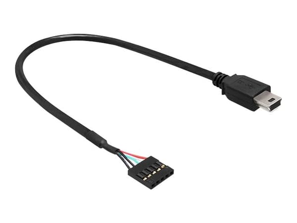 Delock USB 2.0 Pin Header USB intern till ekstern adapter 30cm svart svart