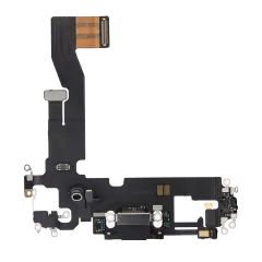 Laddningsport Flexkabel för iPhone 12 / 12 Pro (Begagnad OEM Pull) (Grafit)