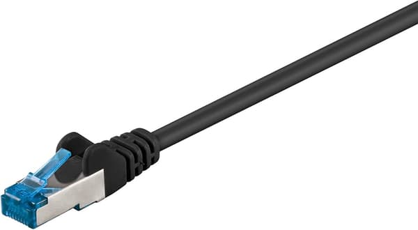 Goobay CAT 6a S/FTP CU 10m Black svart