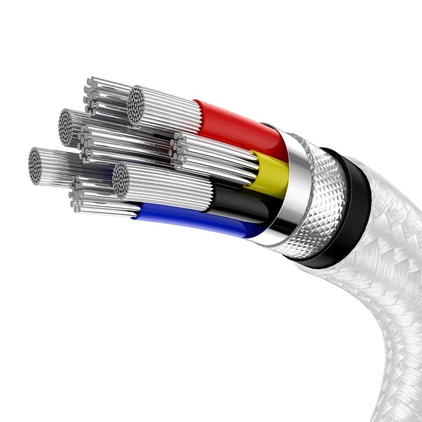 Baseus kabel Cafule Metal PD USB-C - USB-C 1,0 m vit 100W vit