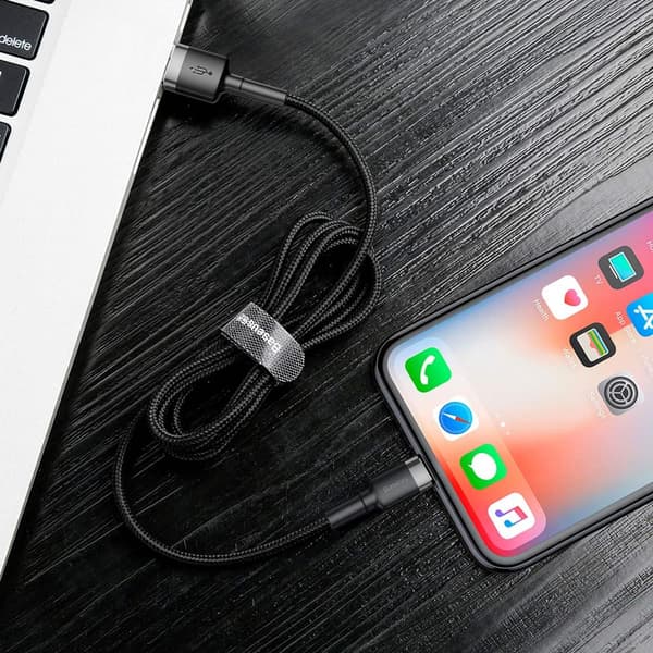 Baseus-kabel Cafule USB - Lightning 3,0 m 1,5A gråsvart