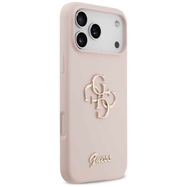 Guess Silicone Big 4G Script skal för iPhone 17 Pro Max rosa