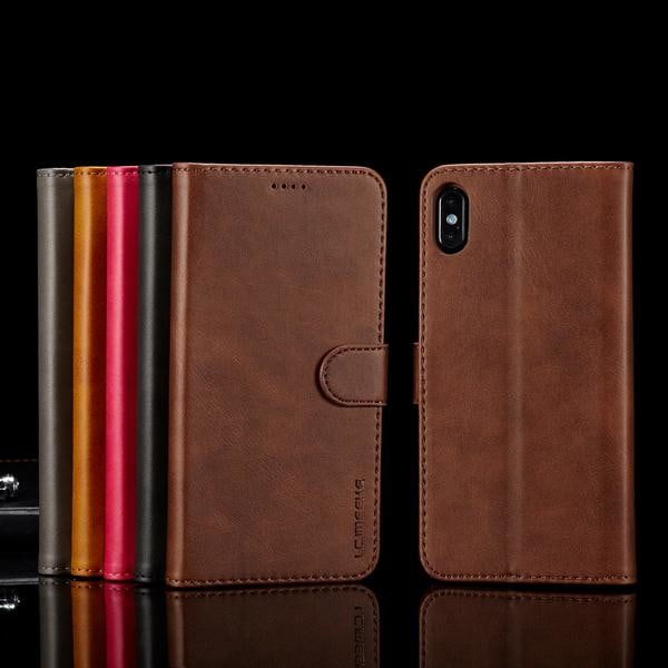 LC läder fodral för iphone 11 pro max röd Red