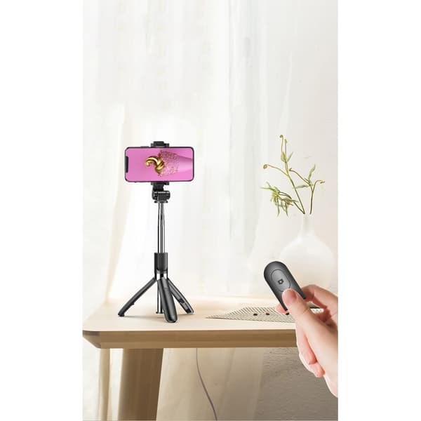 XO selfiepinne Bluetooth stativ SS08 svart 68cm