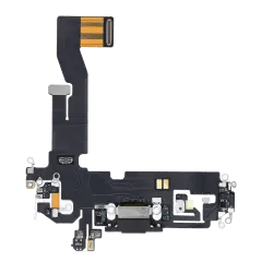 Laddningsport Flexkabel för iPhone 12 / 12 Pro (Eftermarknad Plus) (Grafit) svart
