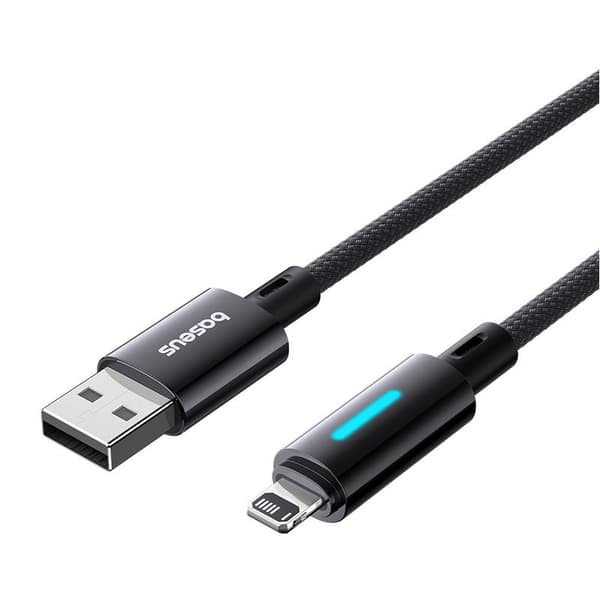 Baseus Lit-kabel USB - Lightning 1m 2.4A Cosmic Black
