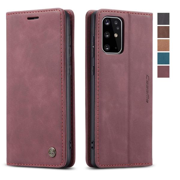 Hög kvalitet plånbok Läderfodral  för Samsung S20  vinröd WineRed