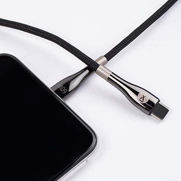 Forever Sleek kabel USB-C - USB-C 2,0 m 60W svart svart