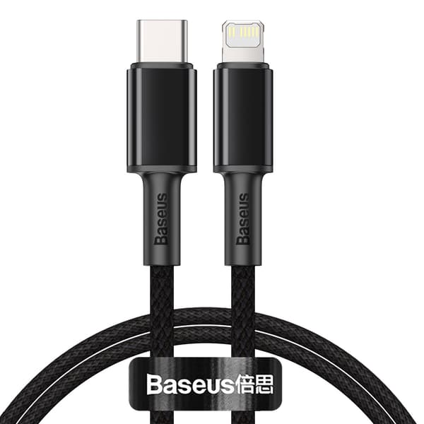 Baseus kabel High Density PD USB-C - Lightning 1,0 m svart 20W svart