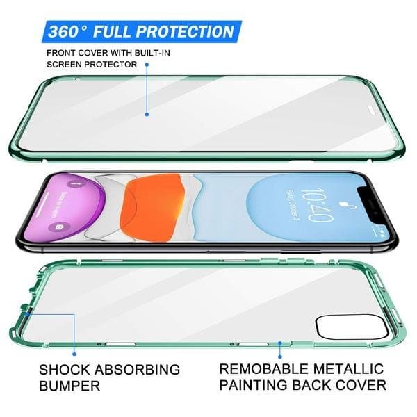 Magnetfodral för din iPhone 11 med häradt glas