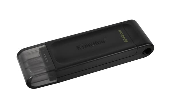 Kingston pendrive 64GB USB-C DT70 svart
