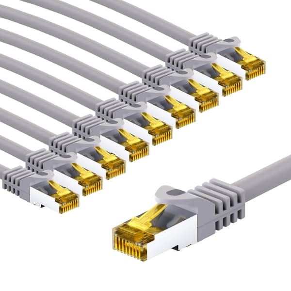 Goobay RJ45 CAT 7 S/FTP CU 10 m Grey