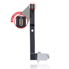 Hörlursuttag med flexkabel för iPad Mini 5 (endast WiFi) (vit) vit